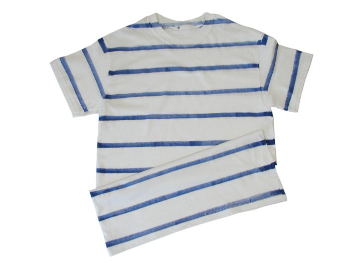 T-shirt righe blu