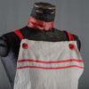 Grembiule da cucina lino grezzo bottiglie rosse - immagine 3