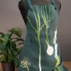 Grembiule lino verde porro