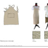 crossed bib kitchen apron