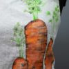 Raw linen kitchen apron carrots