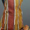 Linen apron tobacco stripes