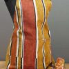 Linen apron tobacco stripes