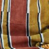 Linen apron tobacco stripes