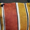 Linen apron tobacco stripes