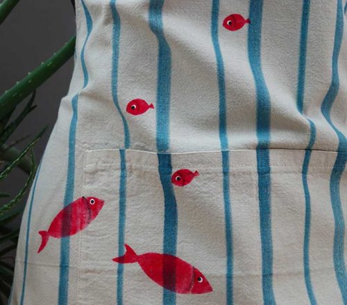 Apron-cotton-stipes-goldfish