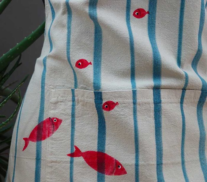 Apron-cotton-stipes-goldfish