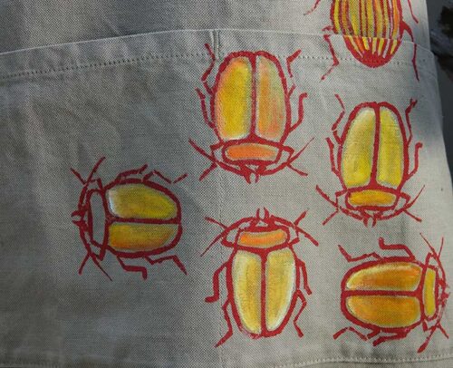 Yellow beetle apron