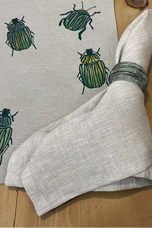 tovaglietta tesuto naturale scarabei