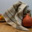 Dishcloth-linen-brown stripes