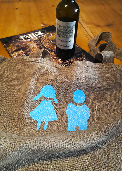 Sky blue glitter shopper
