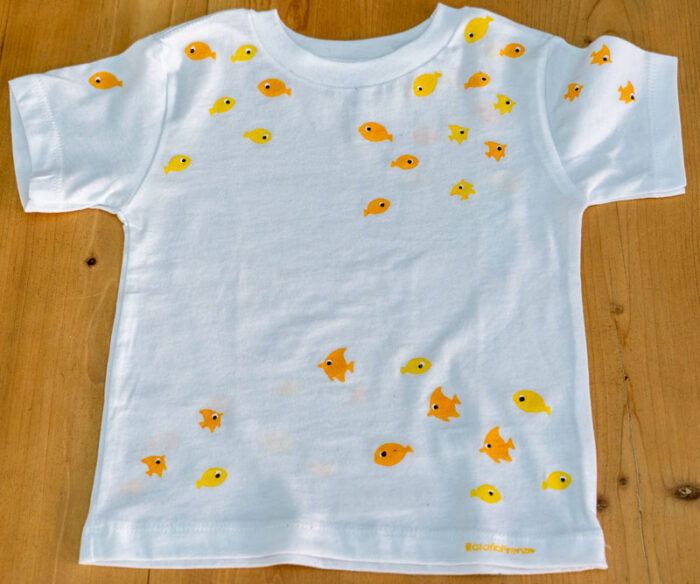 T-shirt-child-fish-yellow-R