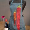 Grembiule lino verde peperoncino (1)