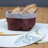 Cestino pane lino pelle 1