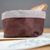 Cestino pane lino pelle 2